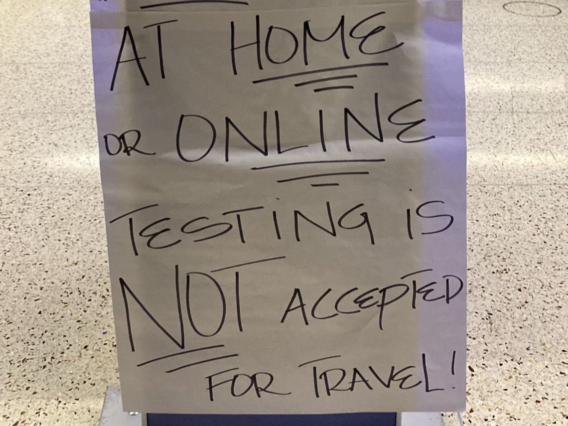 Test card: a sign at McCarran airport in Las Vegas