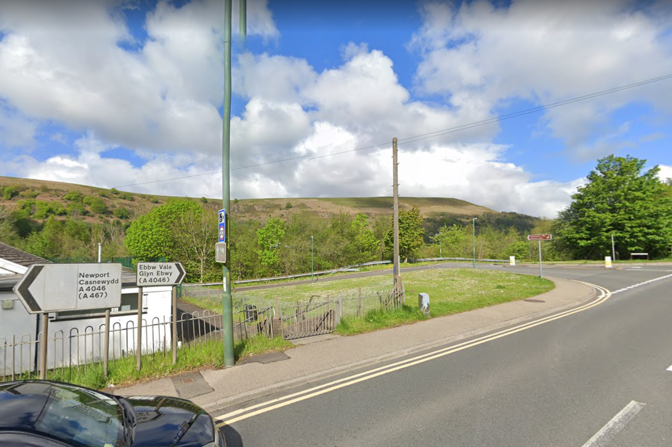 The crash happened on the A4046 Cwm road, near Ebbw Vale