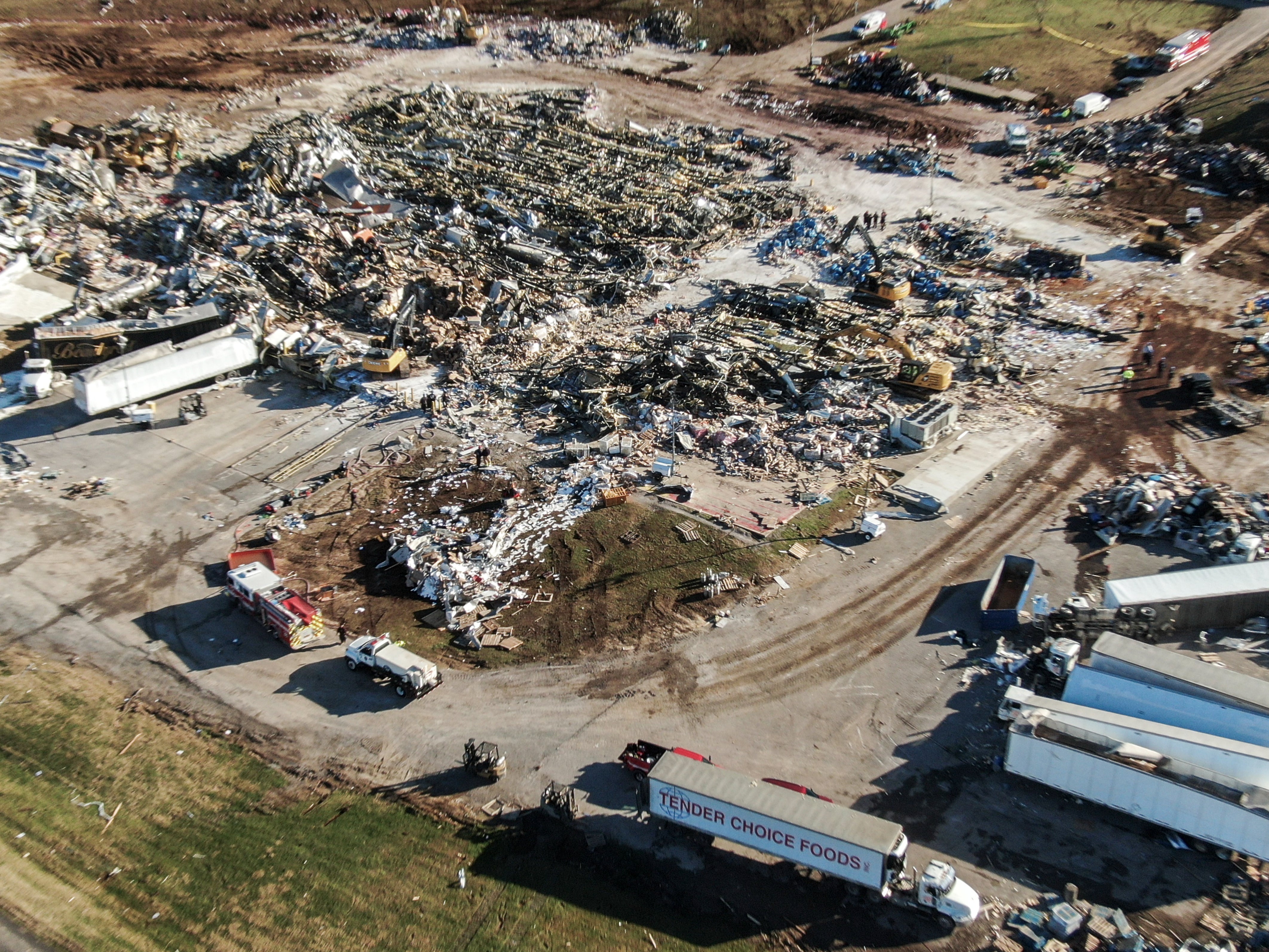 The destruction of the Mayfield Consumer Products candle factory, photographed on 12 December 2021