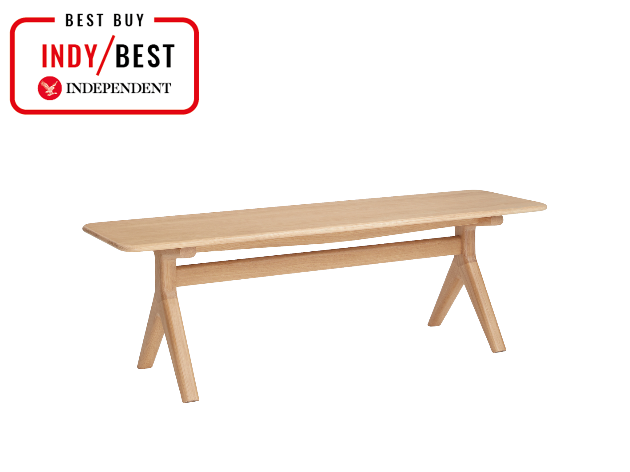 JOHN LEWIS & PARTNERS POISE 2 SEATER BENCH, OAK.png
