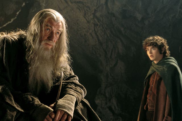 <p>Ian McKellen and Elijah Wood in ‘The Fellowship of the Ring'</p>