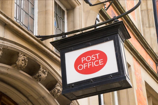 <p>A Post Office sign in England</p>
