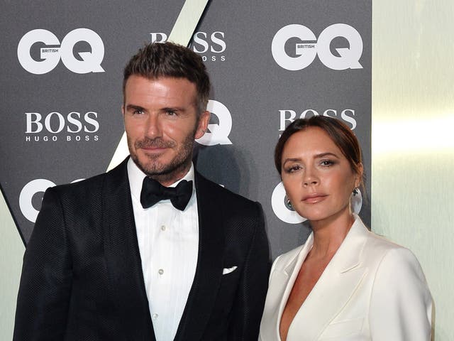 <p>David Beckham (L) and Victoria Beckham (R)</p>