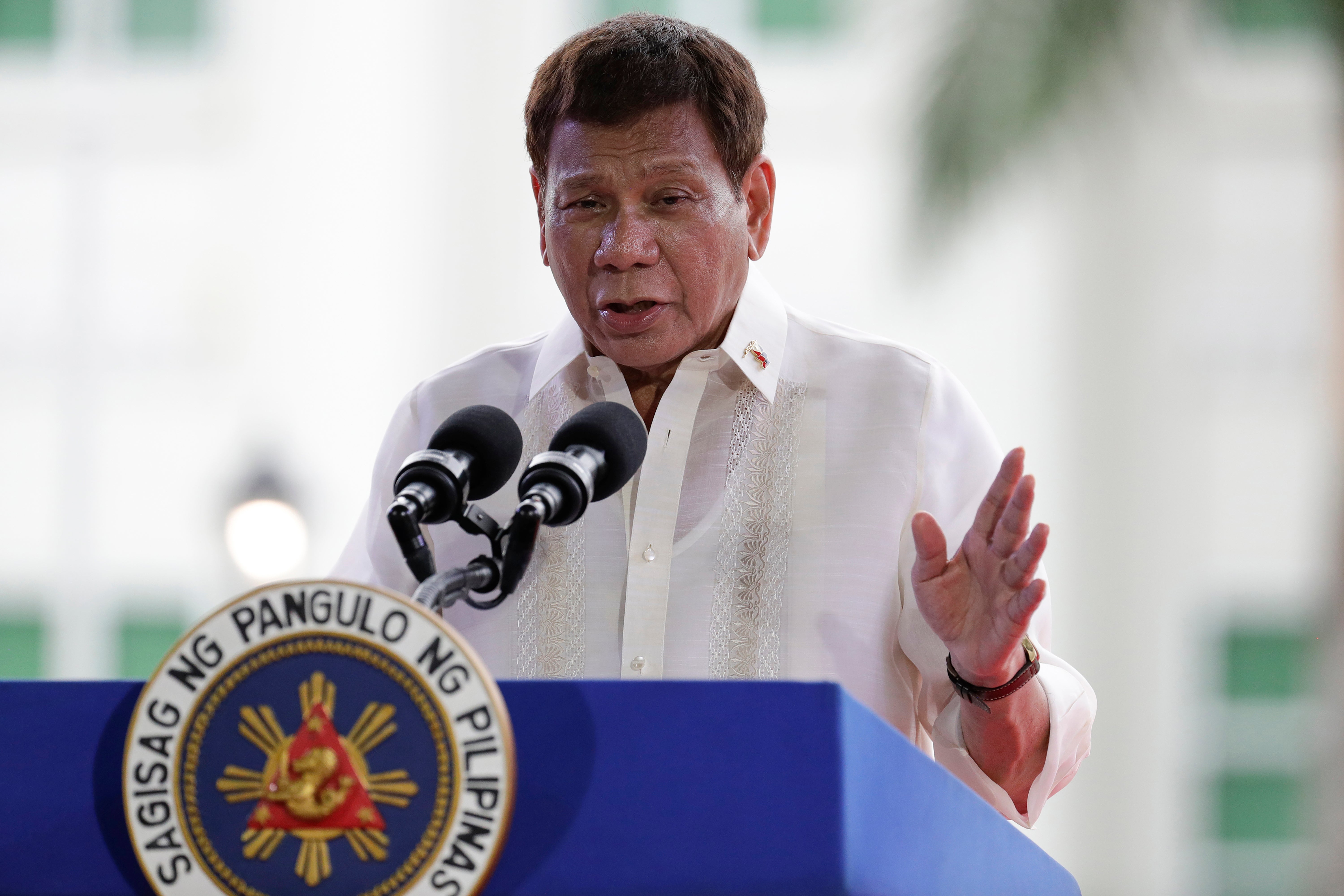 <p>File: Philippine President Rodrigo Duterte</p>