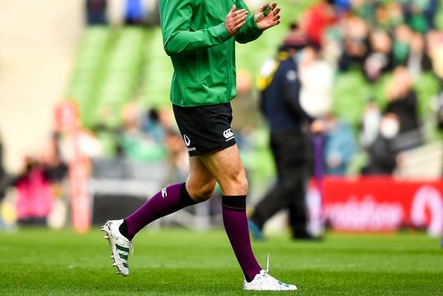 Rugby star Johnny Sexton is raffling the boots he wore during his historic 100th cap in Ireland’s 60-5 win over Japan on November 6 for Debra Ireland (David Fitzgerald/Sportsfile.PA)