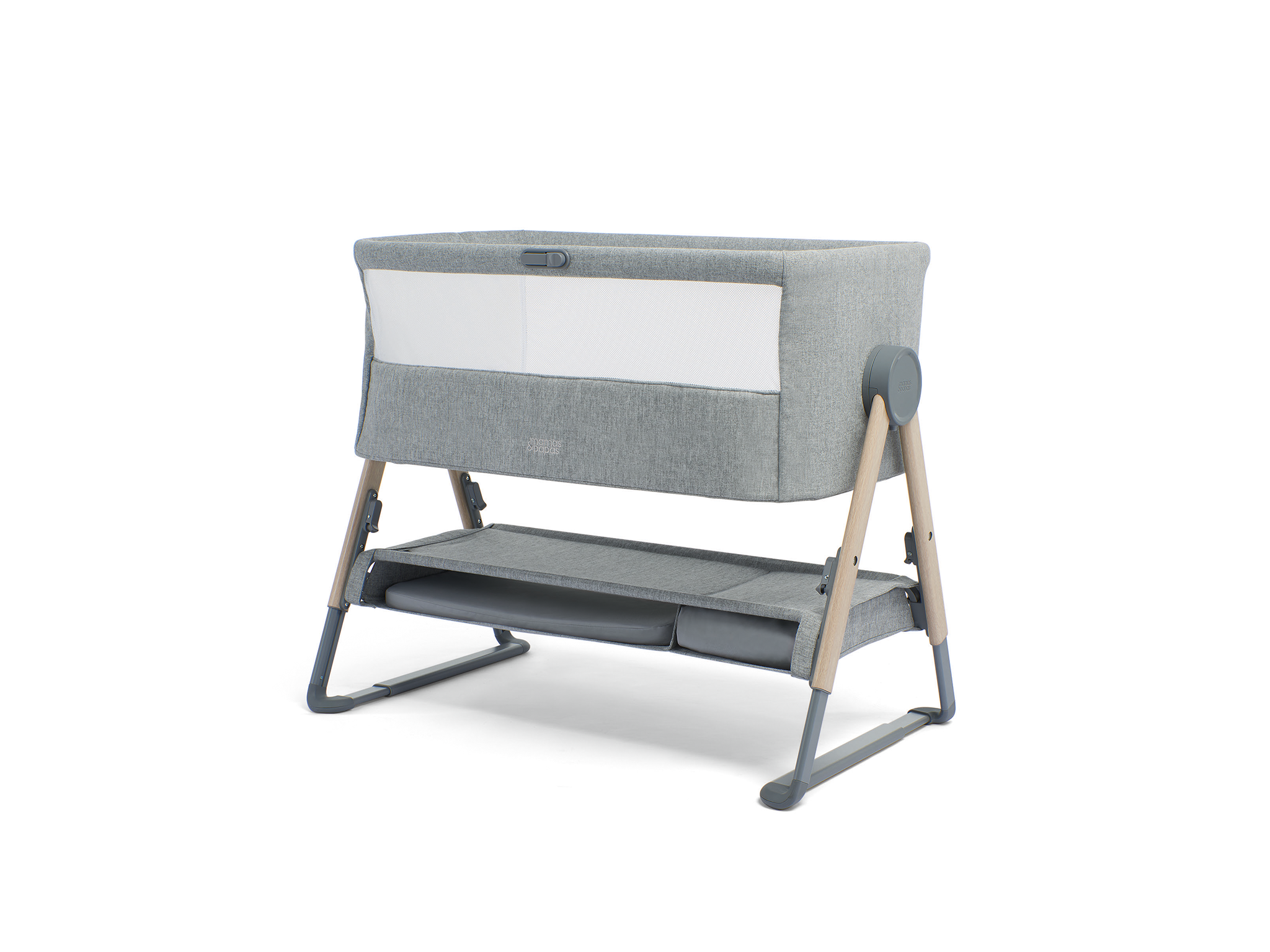 Hauck Face To Me Bedside Baby Crib Travel Bassinet Cradle Cot Moses Basket Grey 