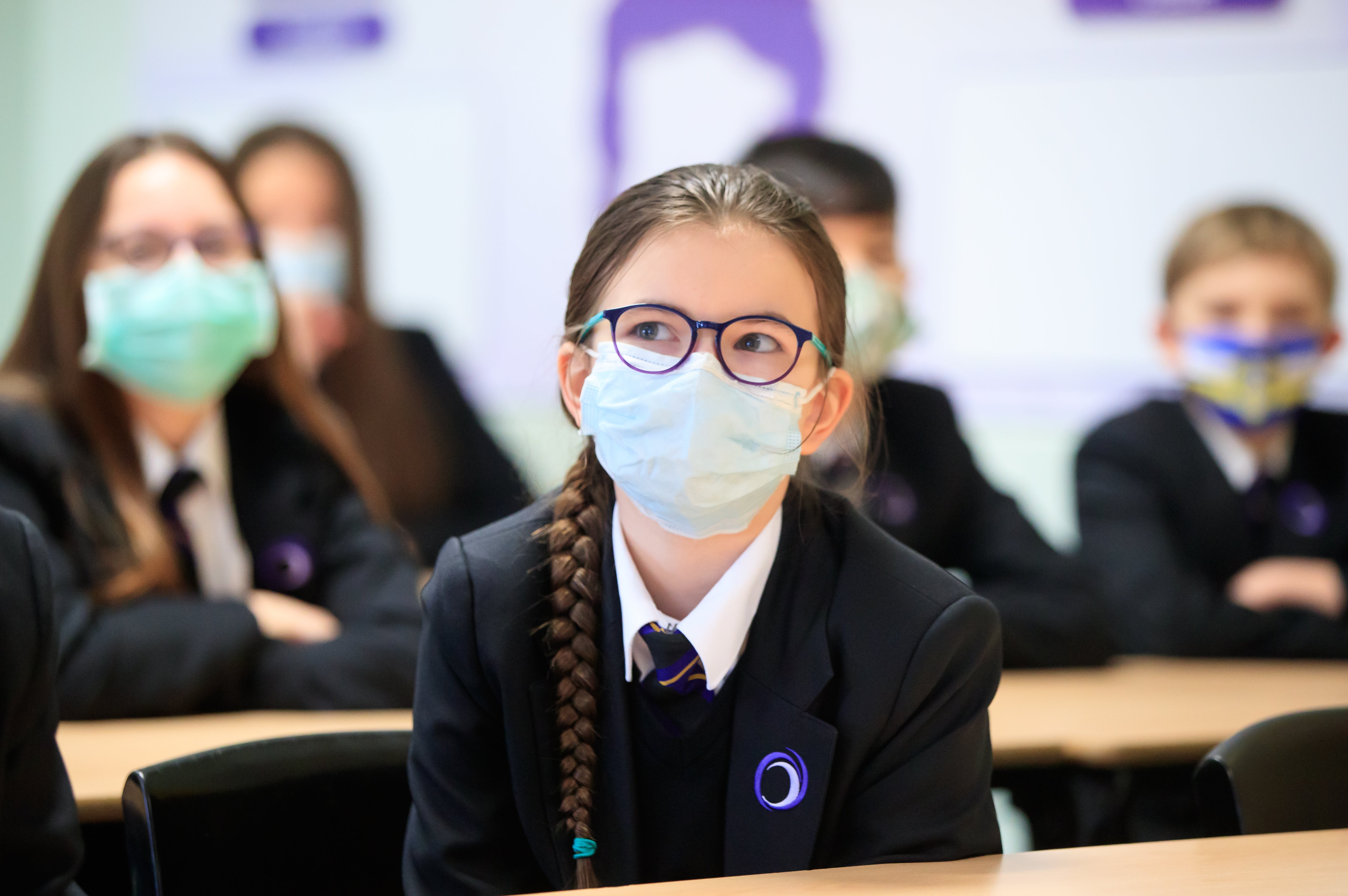 New figures show the number of children absent from school for Covid-related reasons in England has risen after the emergence of the Omicron variant (Danny Lawson/PA)