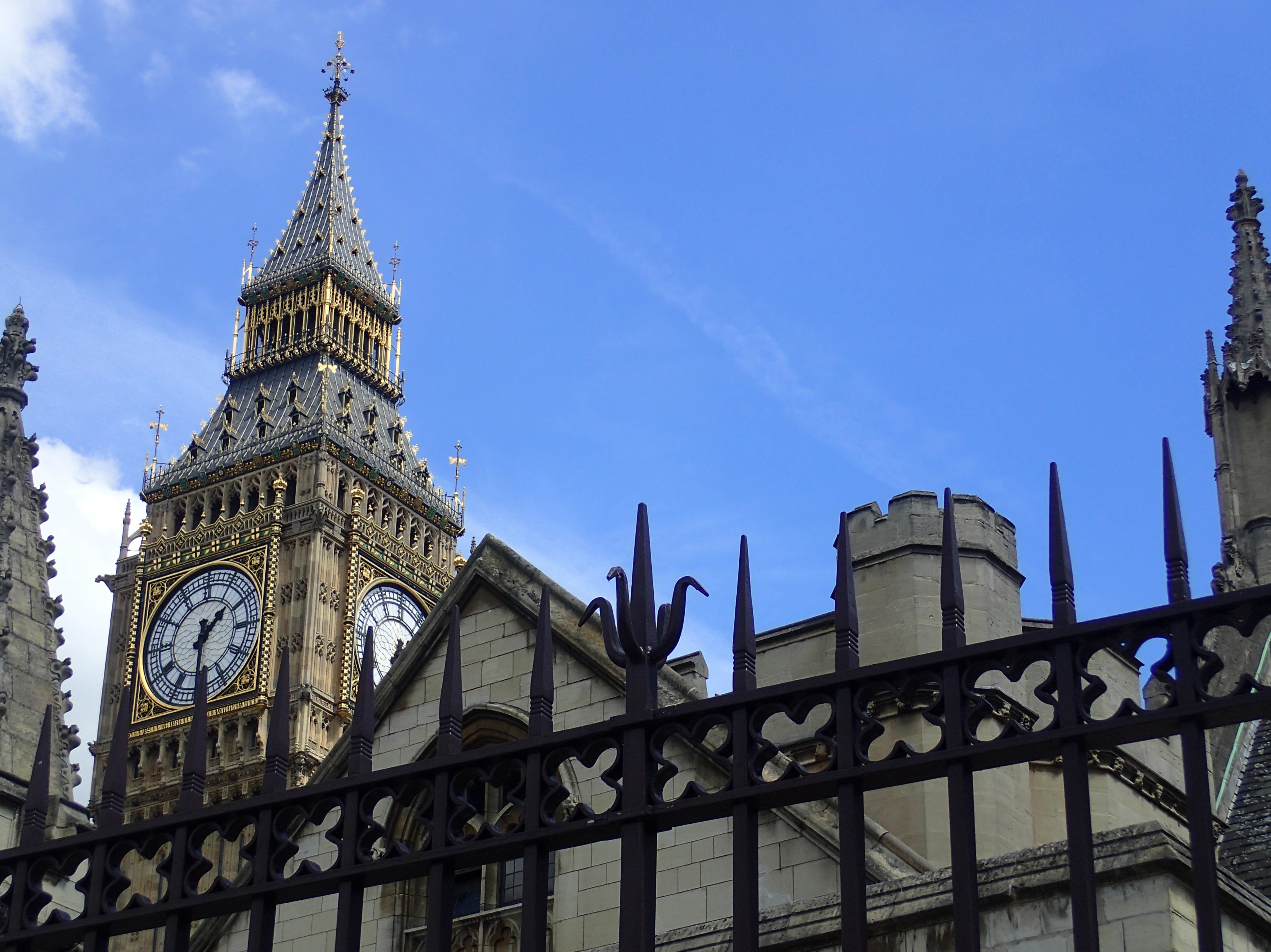 A man was detained after trying to drive through parliament’s gates, police say