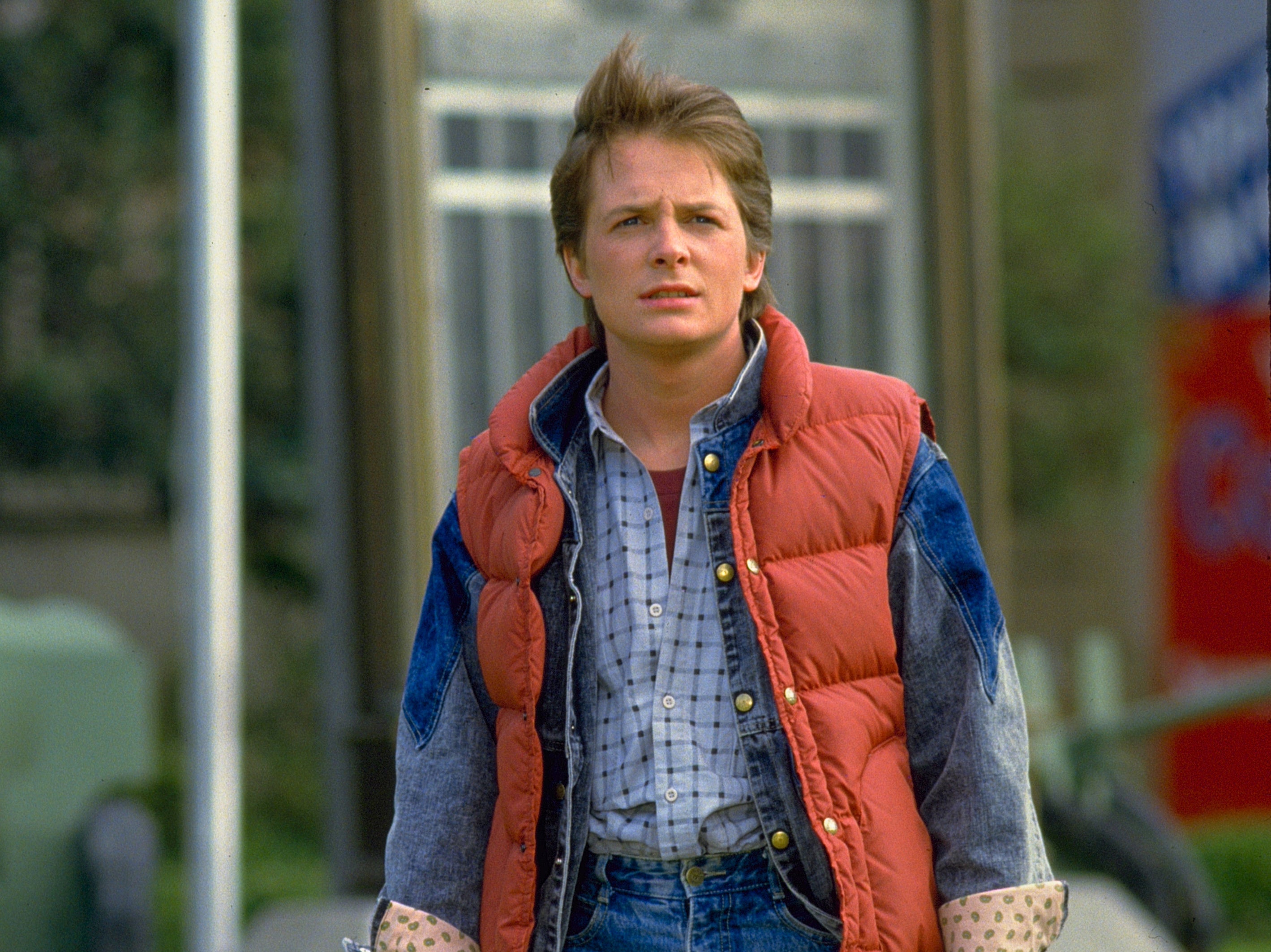 Michael J Fox as Marty McFly in ‘Back to the Future'