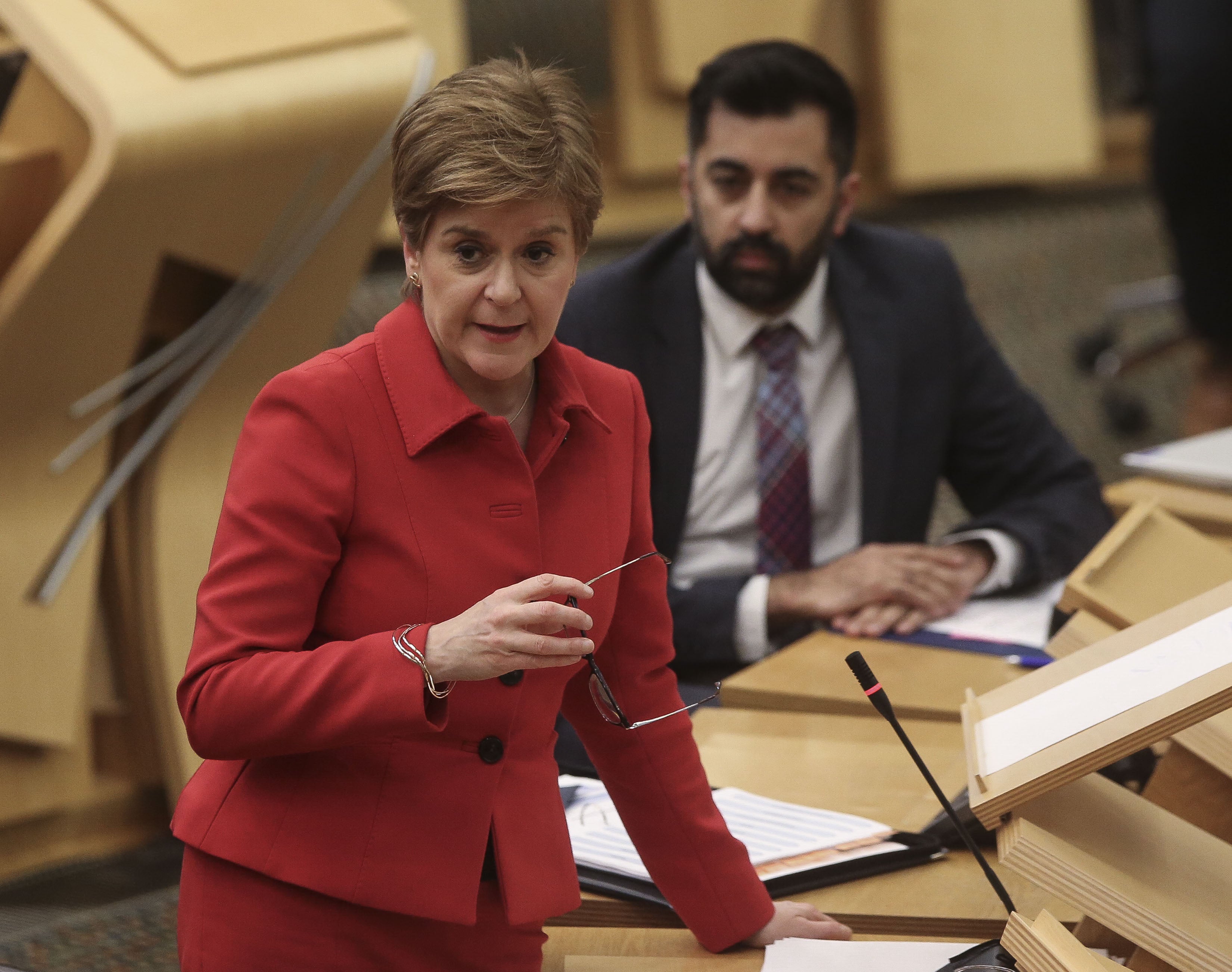 First Minister Nicola Sturgeon said the response to Covid in Scotland was ‘curtailed’ by a lack of finance (Fraser Bremner/Scottish Daily Mail/PA)