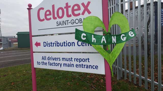 <p>Grenfell protesters blocked lorries at a Celotex factory</p>