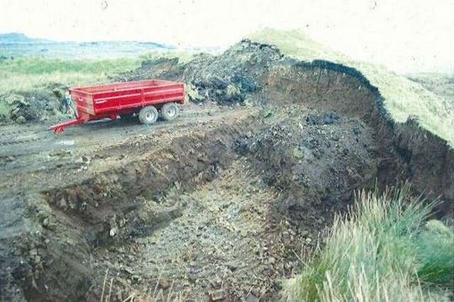 <p>The Neolithic site on the island of Skye after it was dug up </p>