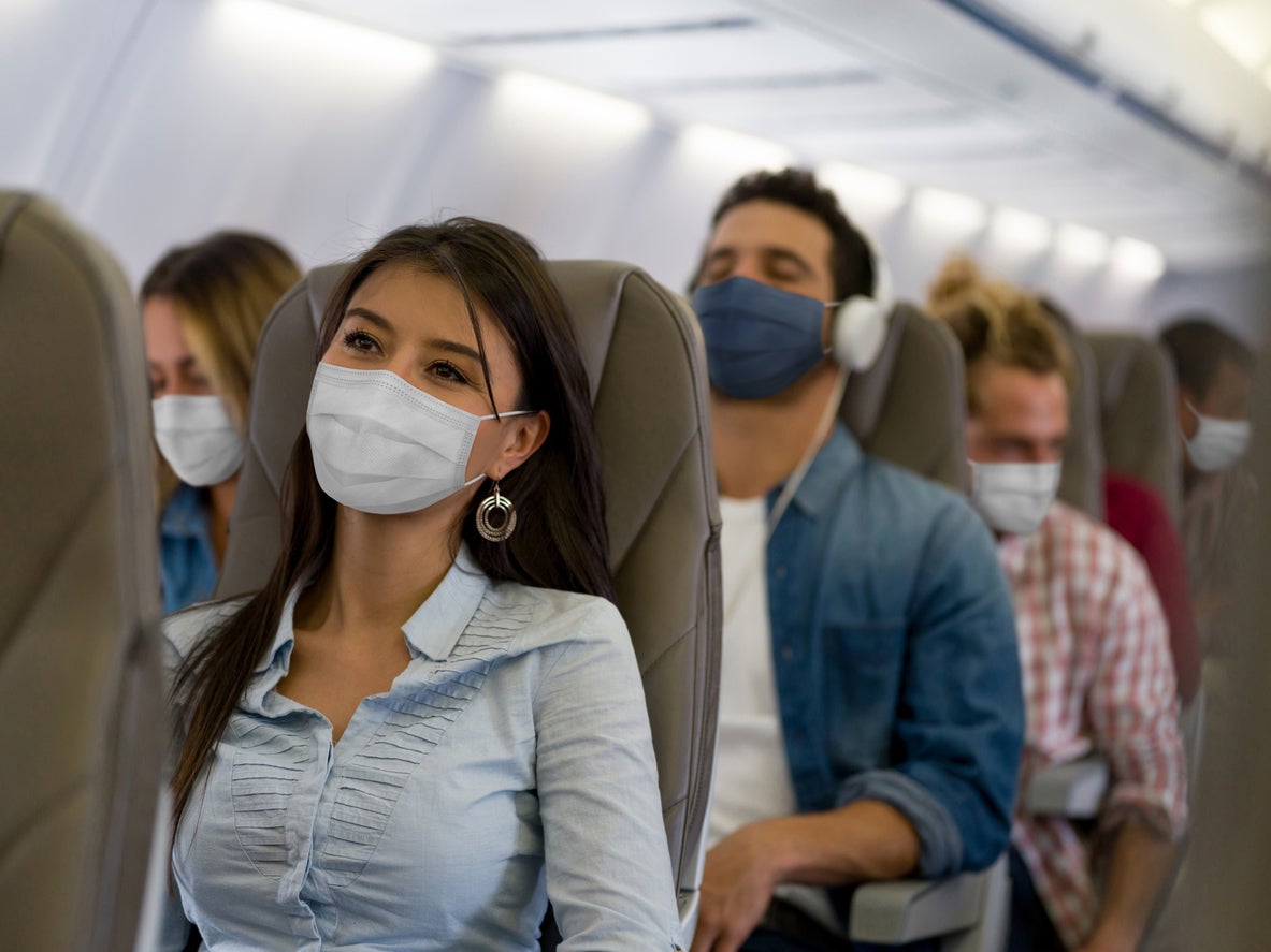 <p>Passengers are required to wear masks during flights</p>