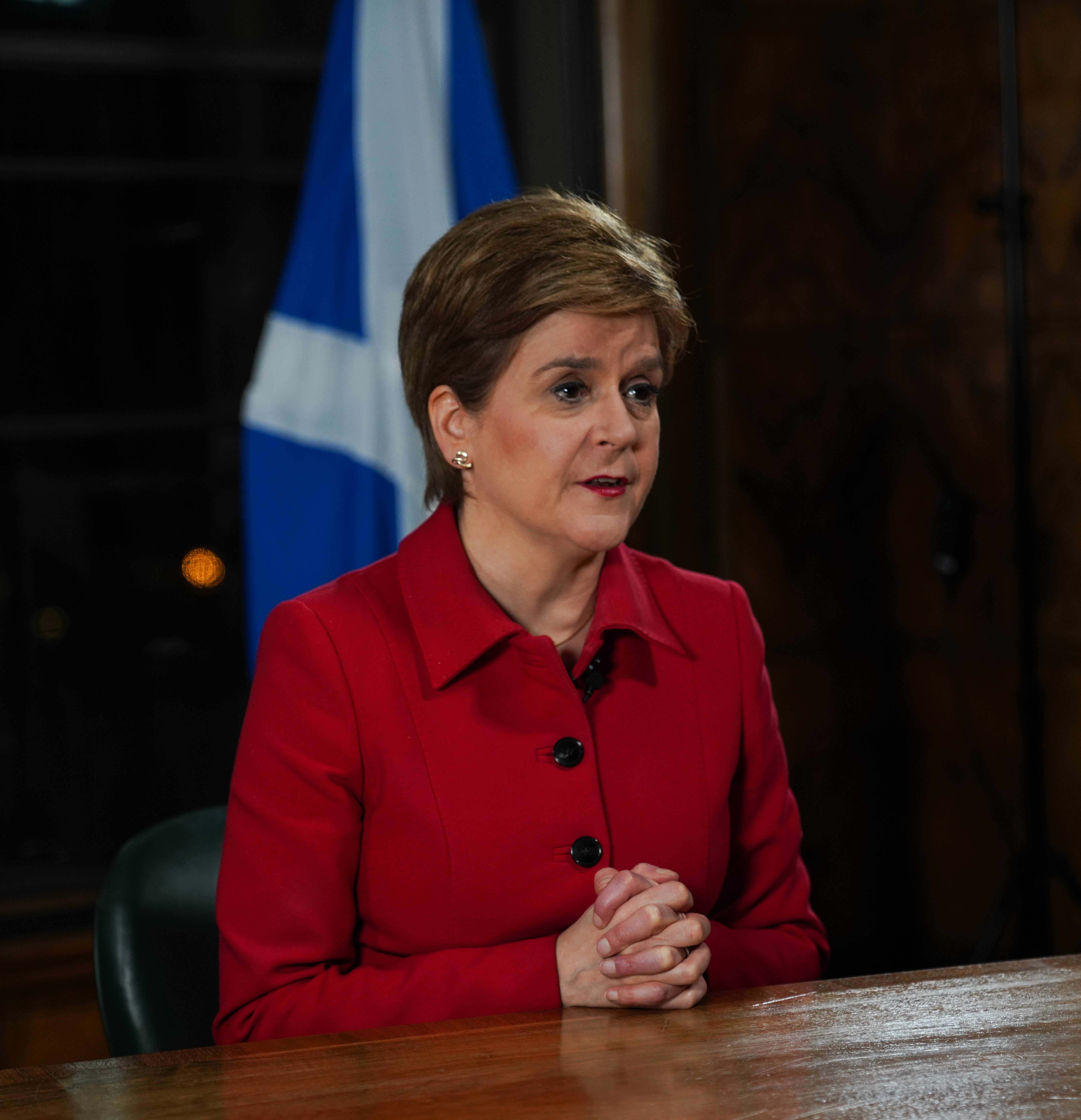 Nicola Sturgeon spoke in a televised broadcast (Scottish Government/PA)