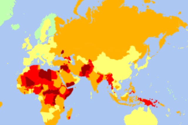<p>A new security risk map has been released</p>