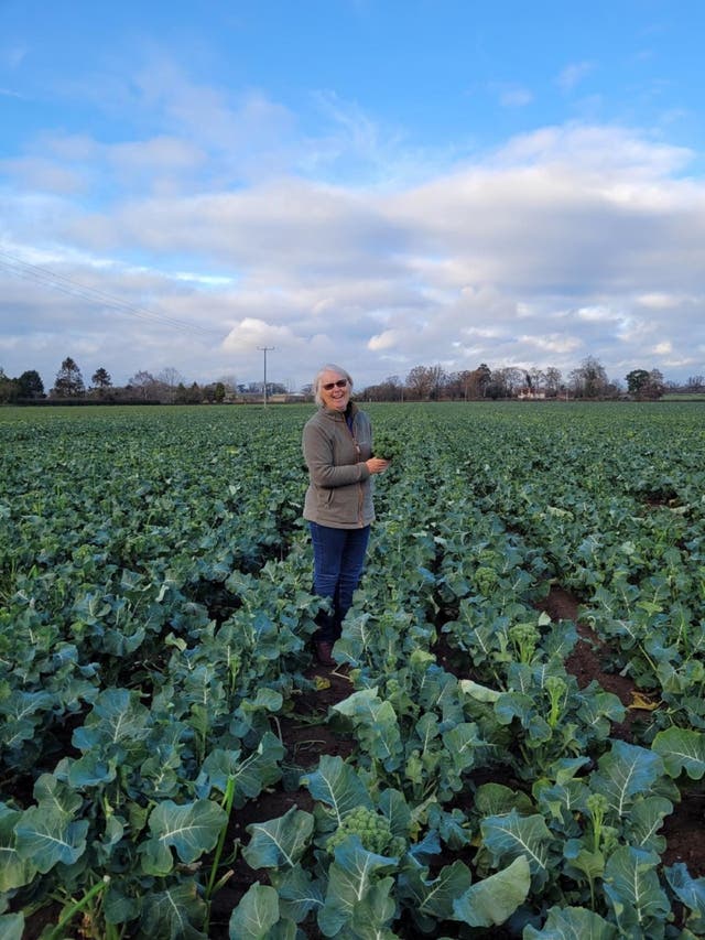 Caroline Green’s family-owned farm has helped extend the Tenderstem broccoli growing season into December (Tesco/PA)