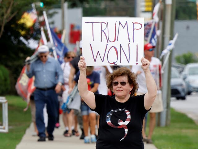<p>A supporter of former US President Donald Trump </p>