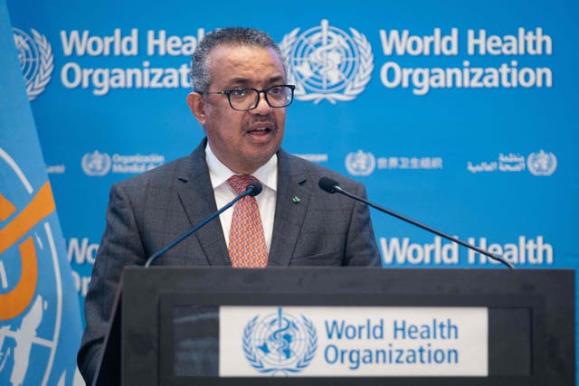 <p>WHO director-general Tedros Adhanom Ghebreyesus issued a stark warning about the new omicron variant</p>