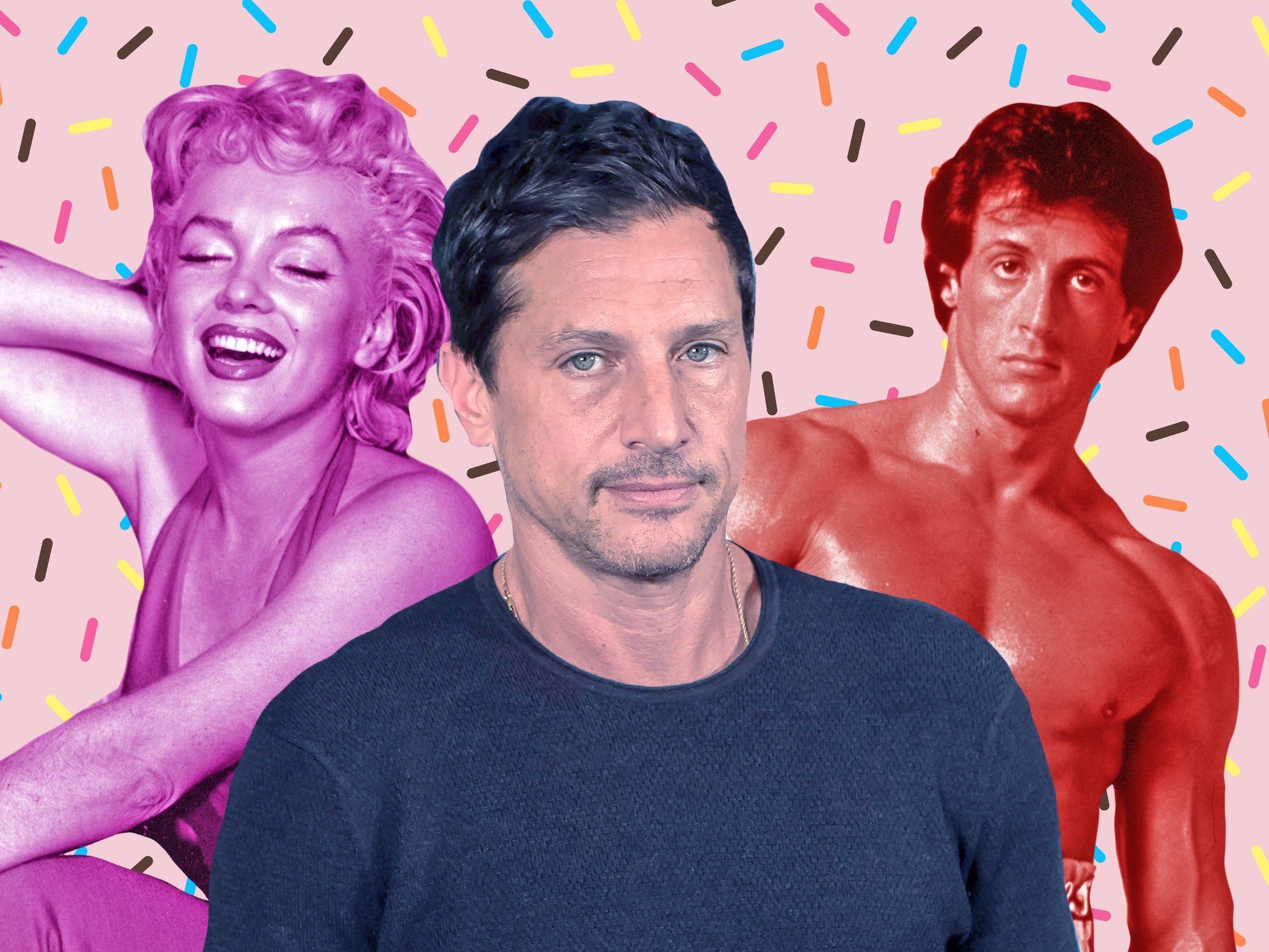 Marilyn Monroe, Simon Rex and Sylvester Stallone