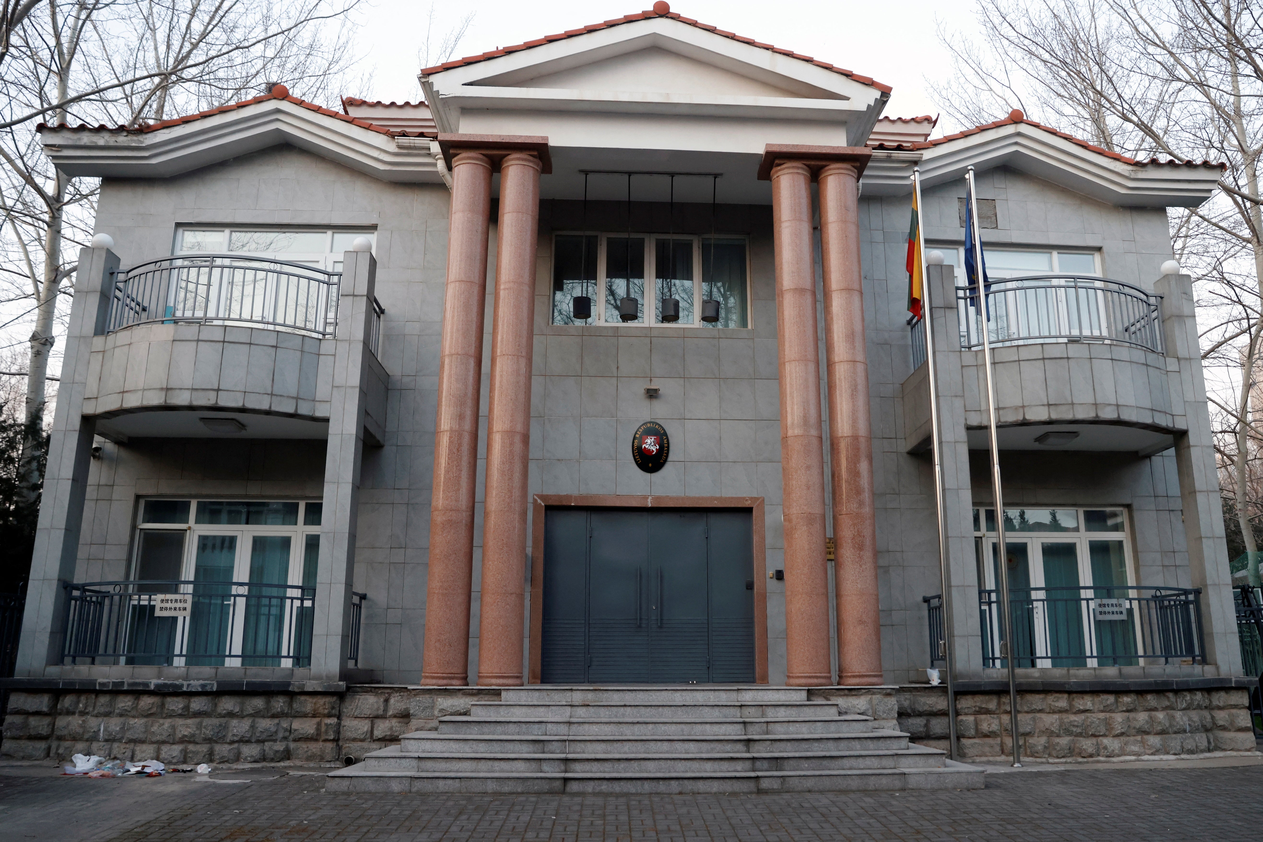 The Lithuanian embassy in Beijing, China