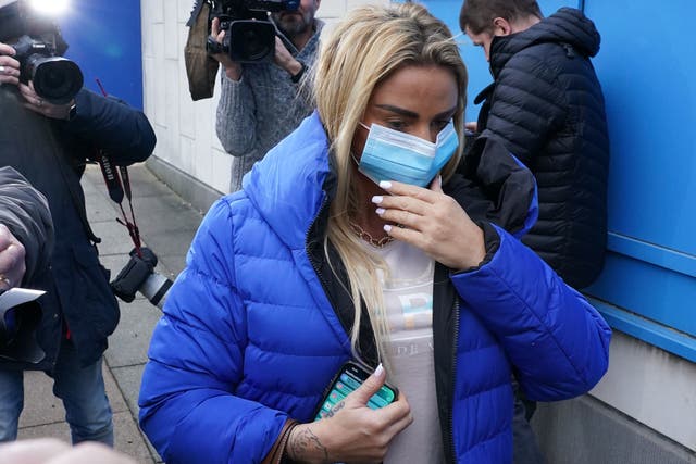 <p>Katie Price has been sentenced at Crawley Magistrates’ Court for drink-driving</p>