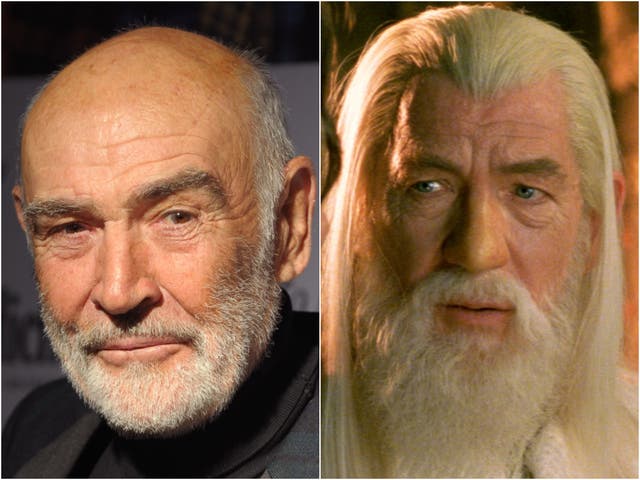 <p>Sean Connery and Sir Ian McKellen as Gandalf</p>
