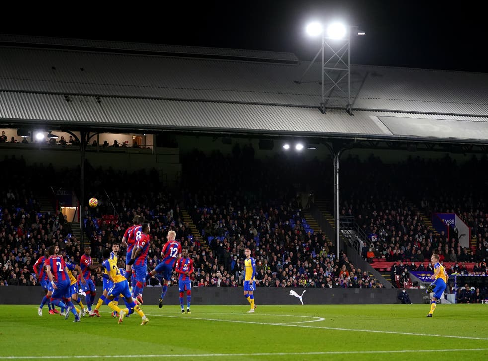 Southampton’s James Ward-Prowse scores against Crystal Palace (Adam Davy/PA)