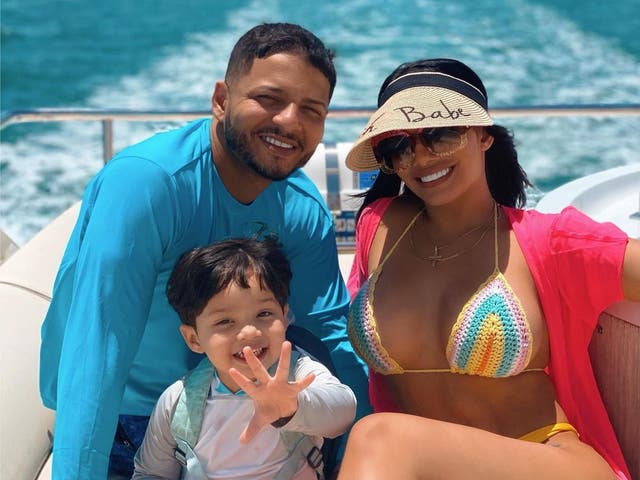 <p>Flow La Movie, his partner Debbie Von Marie Jimenez Garcia and their son Jayden Hernandez were among nine victims of the private plane crash off Miami</p>