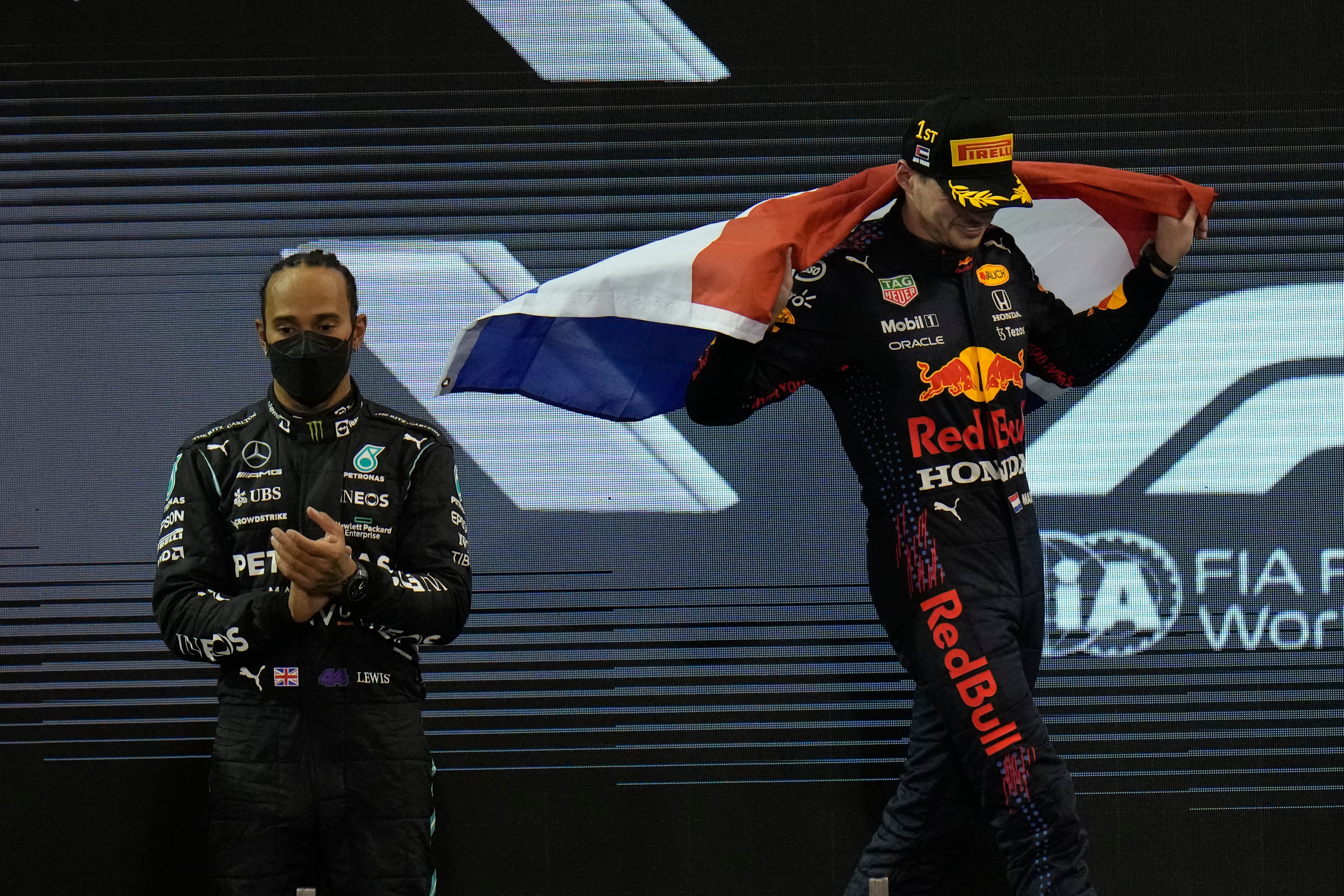Max Verstappen beat Lewis Hamilton to the championship after a very controversial finale in Abu Dhabi (Hassan Ammar/AP)