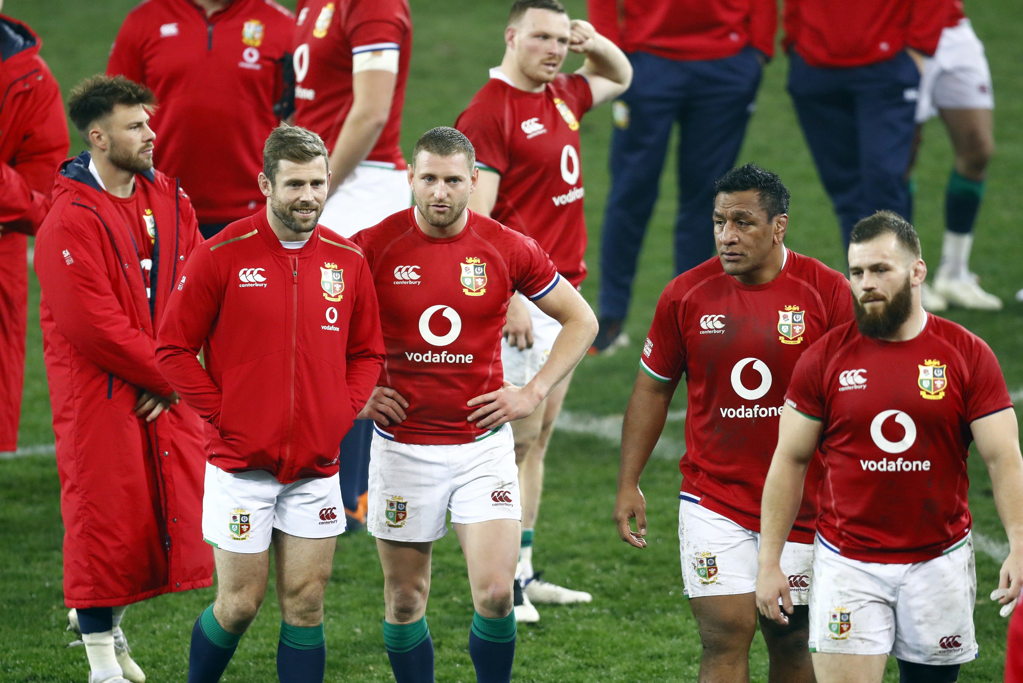 British and Irish Lions players are dejected after losing their summer series 2-1 to South Africa (Steve Haag/PA)