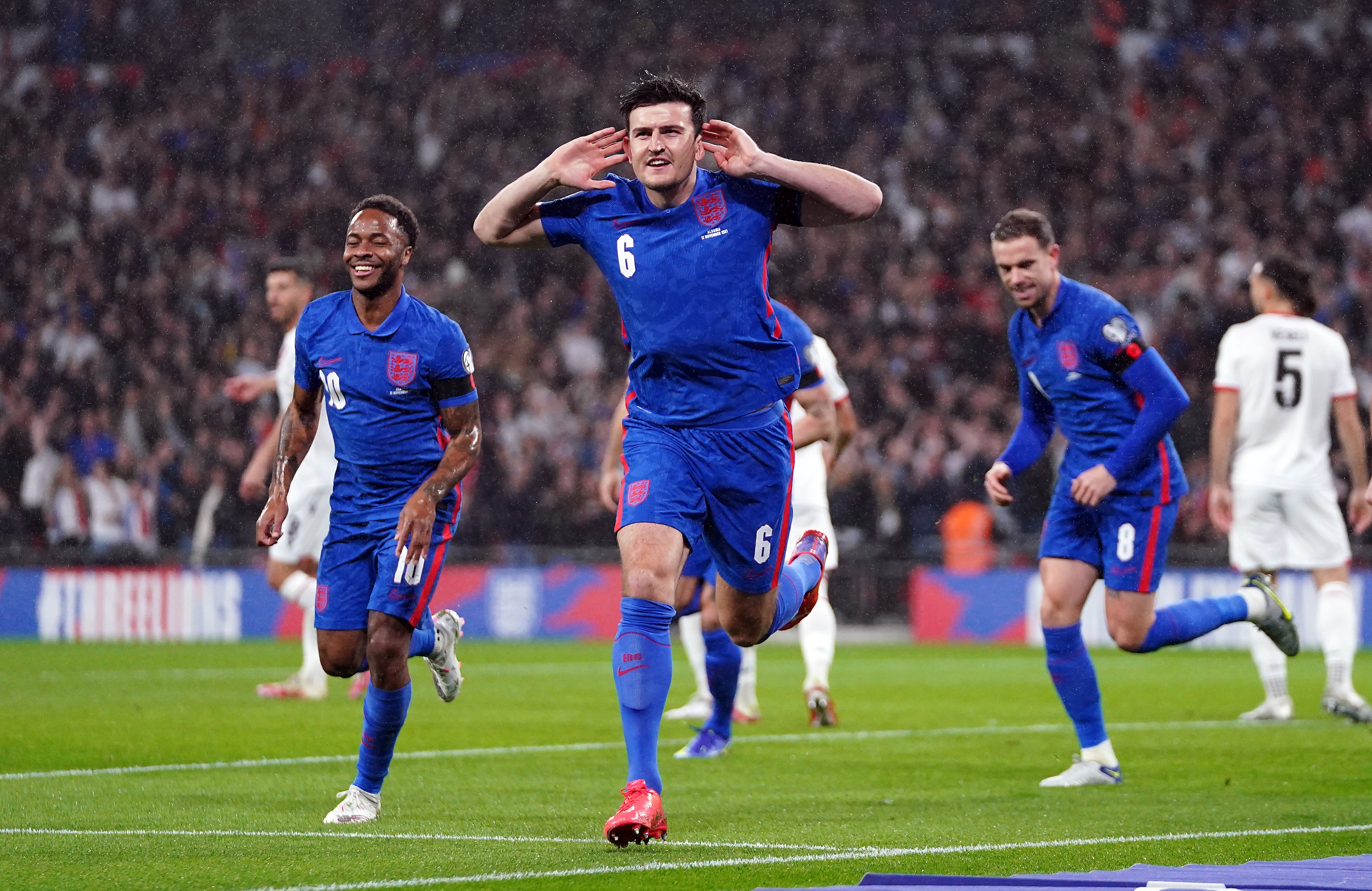 Harry Maguire’s celebration against Albania was not well received by Roy Keane (John Walton/PA)