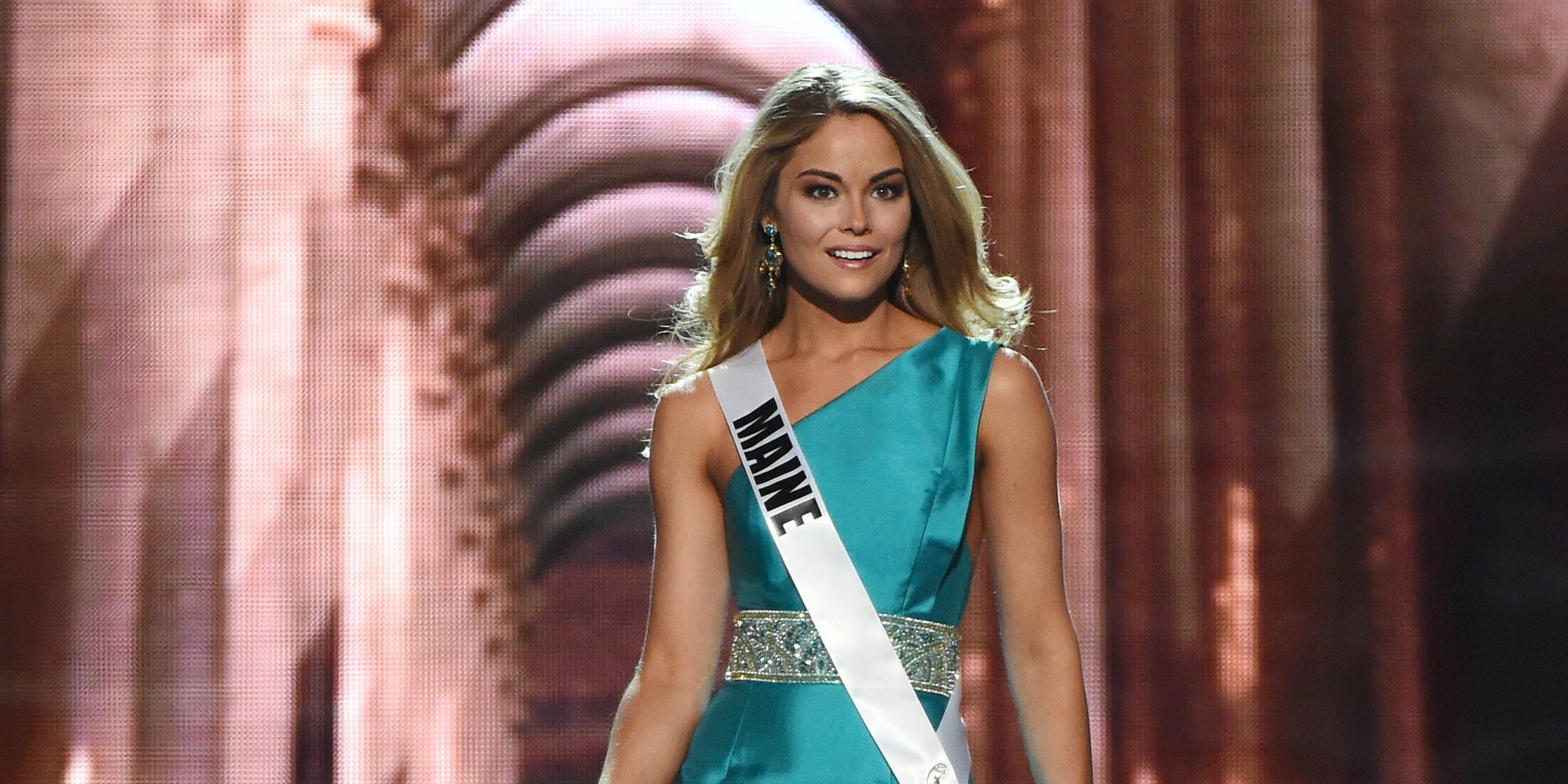 Marisa Butler competes in the evening gown competition during the 2016 Miss USA pageant preliminary competition