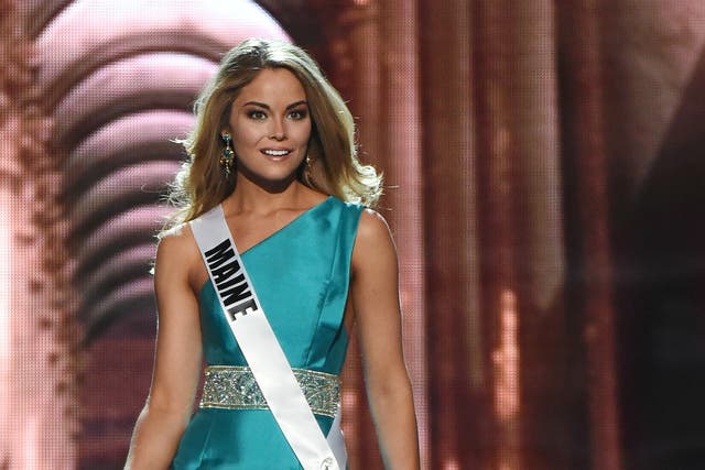 <p>Marisa Butler competes in the evening gown competition during the 2016 Miss USA pageant preliminary competition</p>
