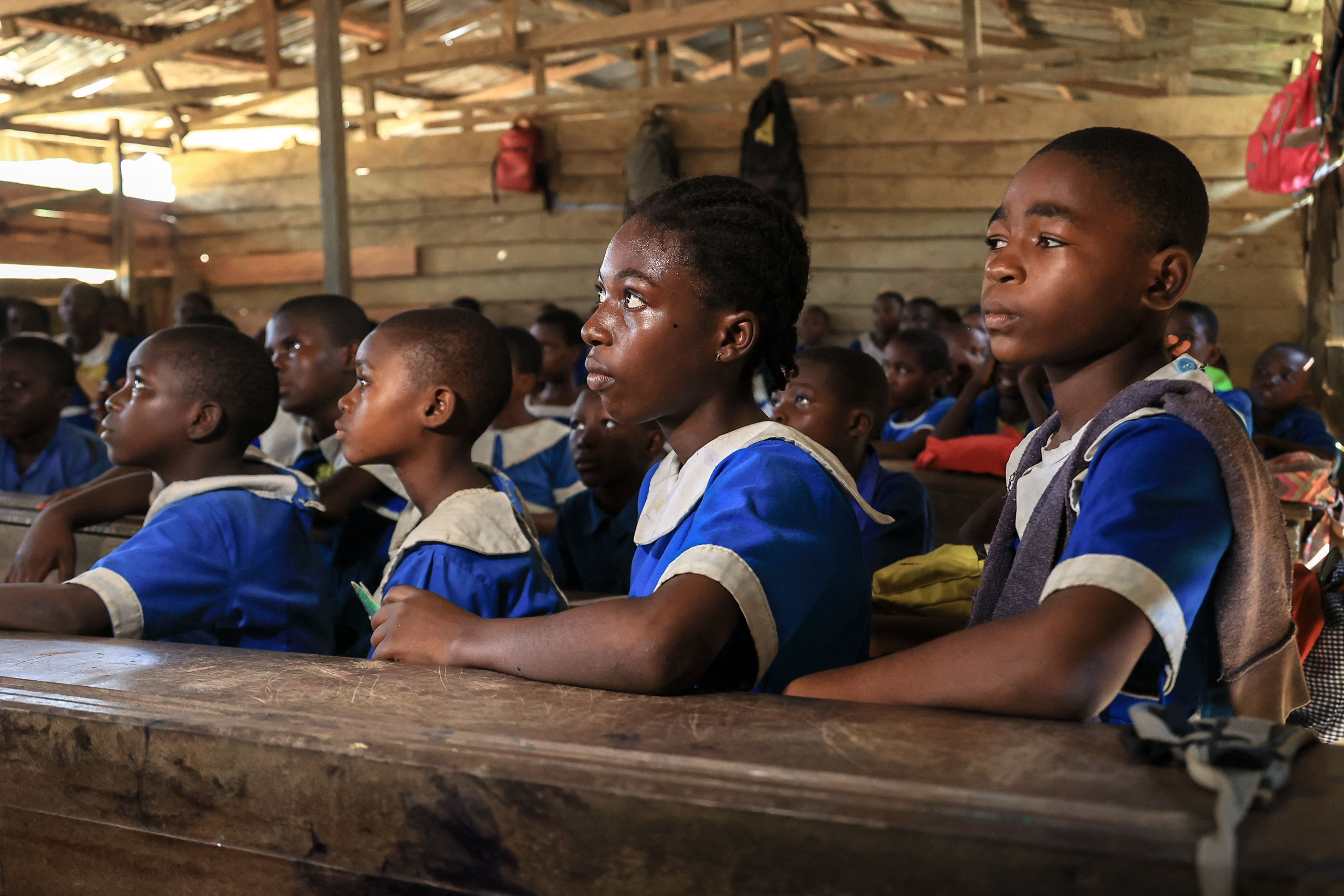 File photo: Students are seen in a classroom at a school in Souza, Cameroon, on 1 December, 2021