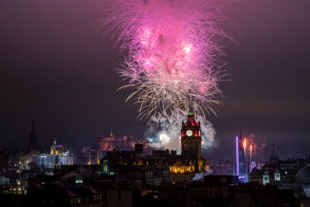Everyone attending Hogmanay celebrations in Edinburgh will have to show a negative lateral flow test result (Jane Barlow/PA)