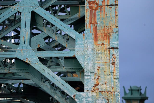 Rust on the Tyne Bridge (Owen Humphreys/PA)