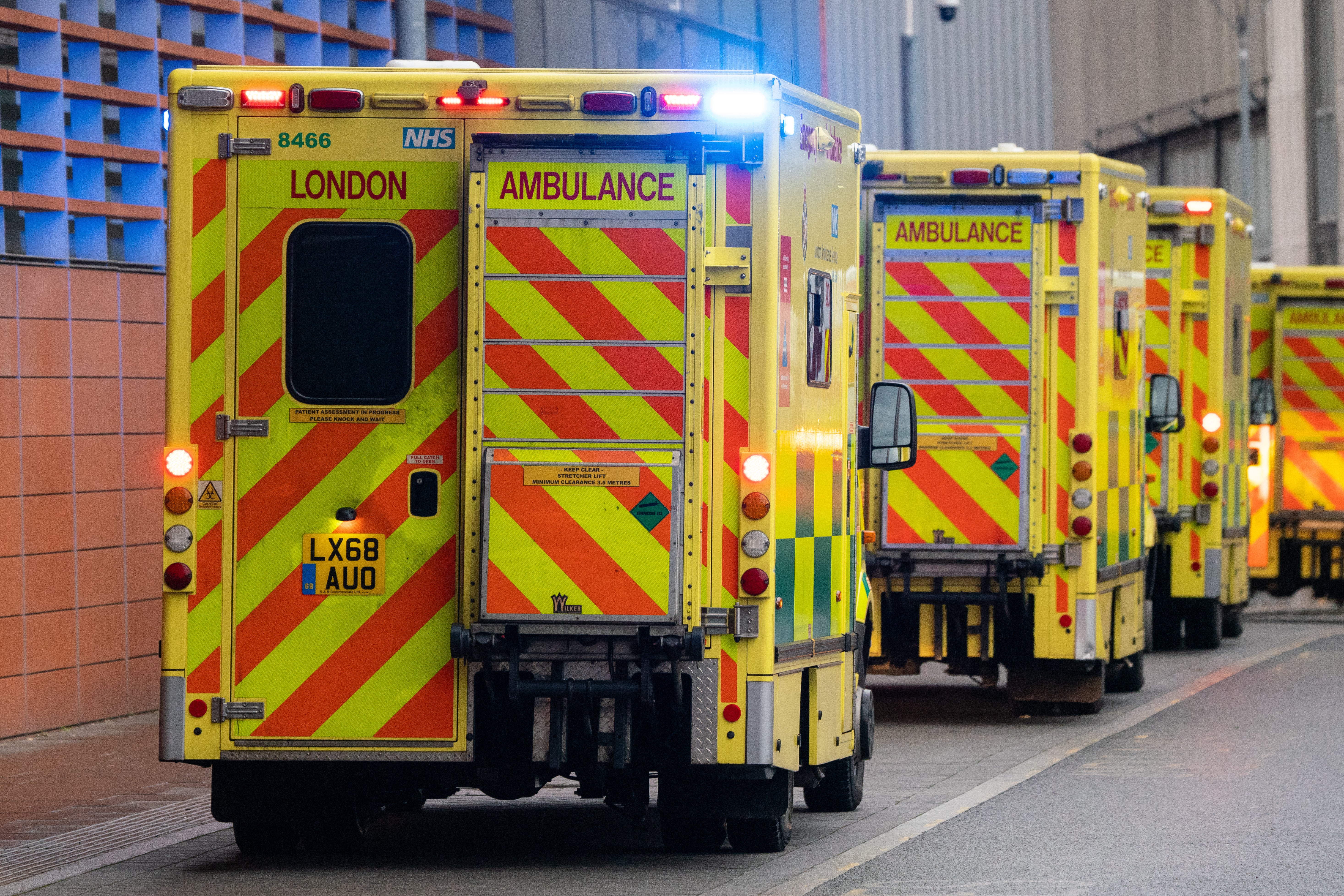 The London Ambulance Service Trust was down by almost 100 ambulances on Thursday evening and Friday due to staff sickness