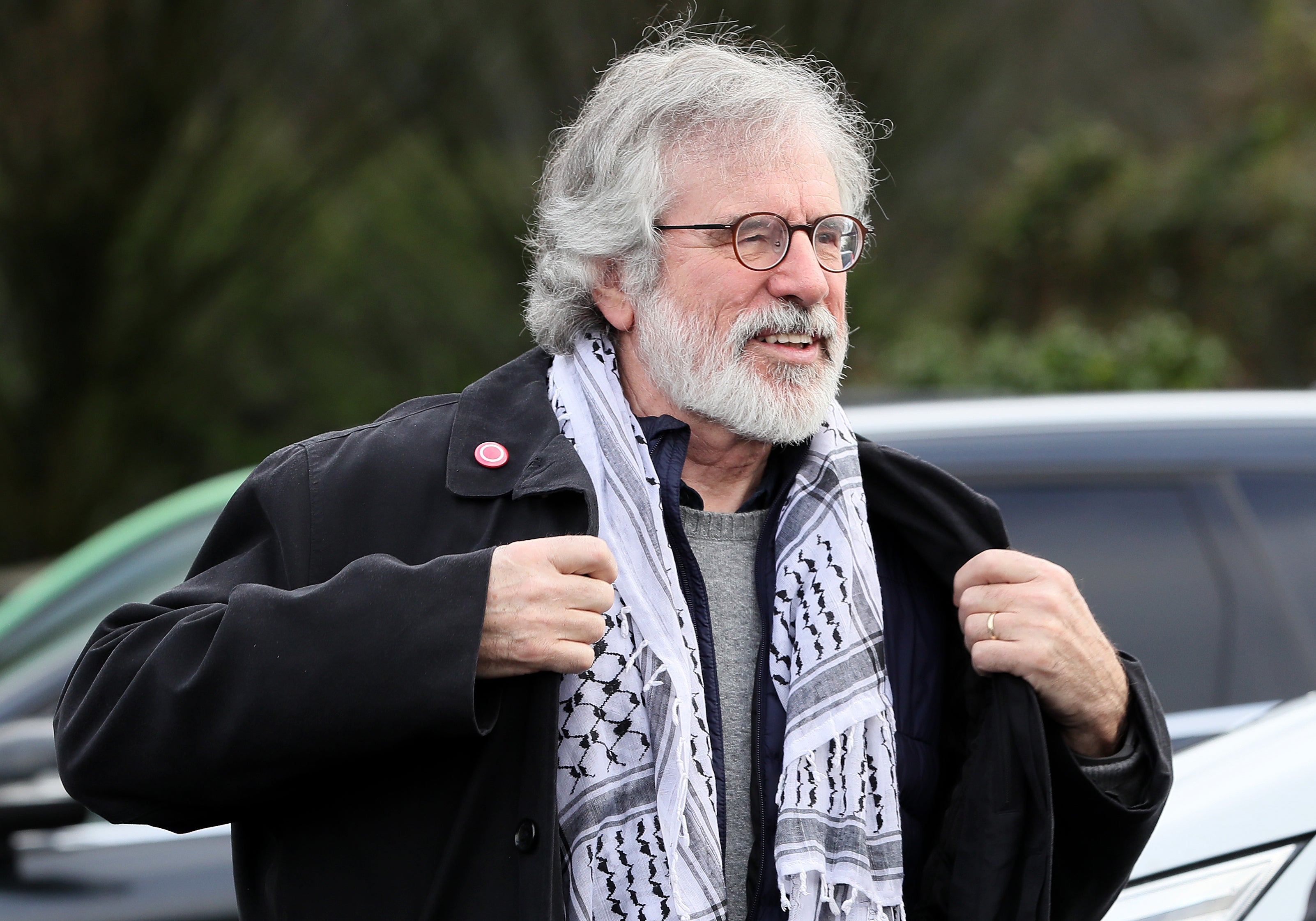 Former Sinn Fein president Gerry Adams is facing calls to apologise for the controversial comedy sketch (Brian Lawless/PA)