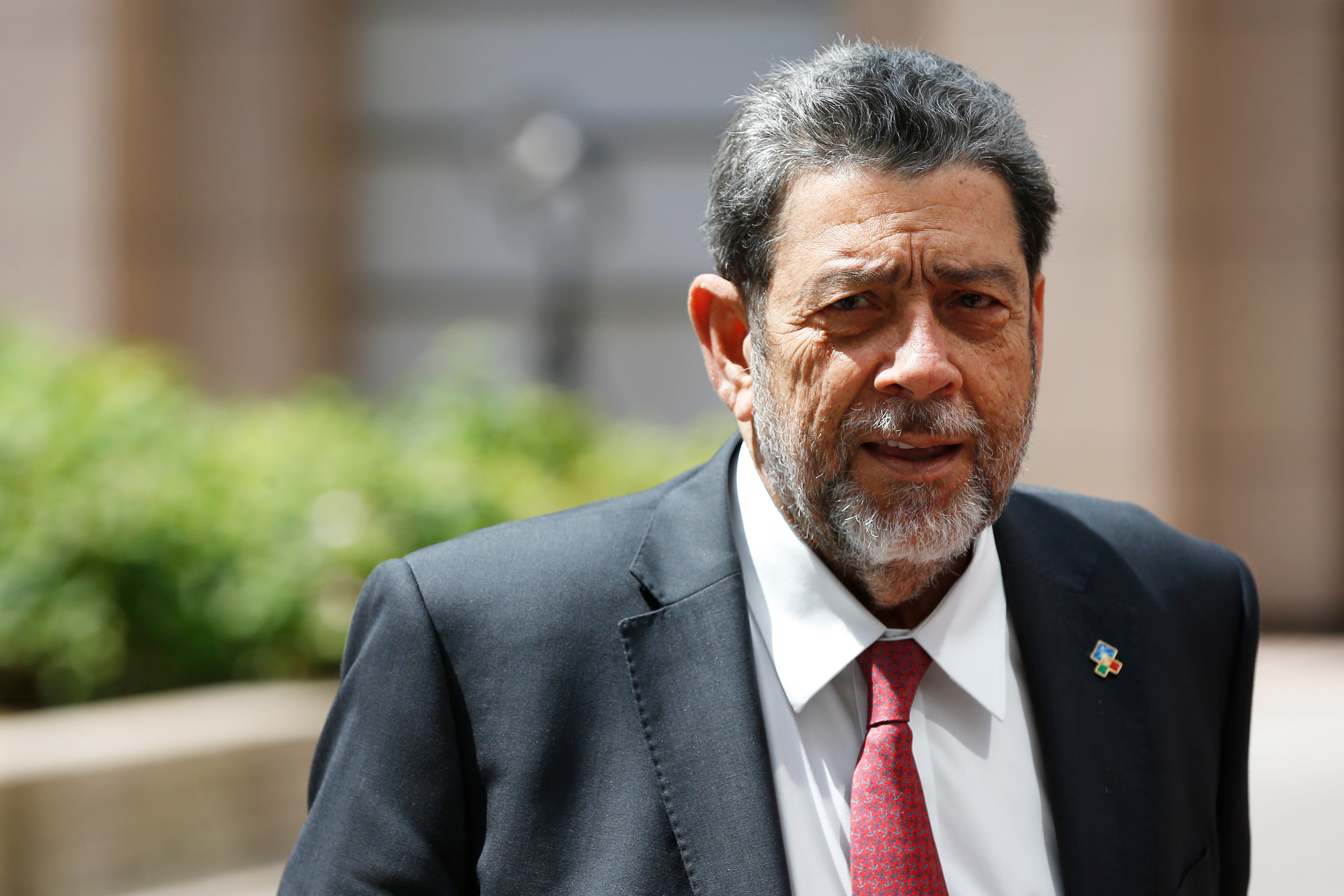File photo: Saint Vincent and the Grenadines’ Prime Minister Ralph Gonsalves walking in Brussels, Belgium, in June 2015