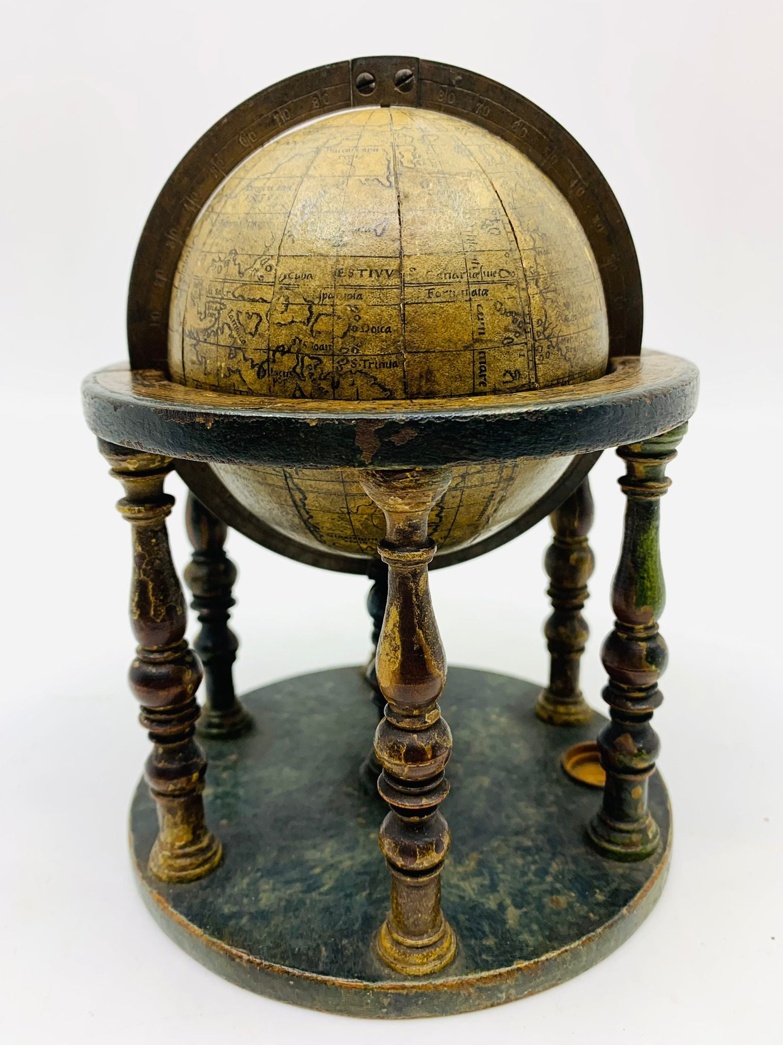 The 16th century globe sparked bidding from around the world (Hansons Auctioneers/PA)