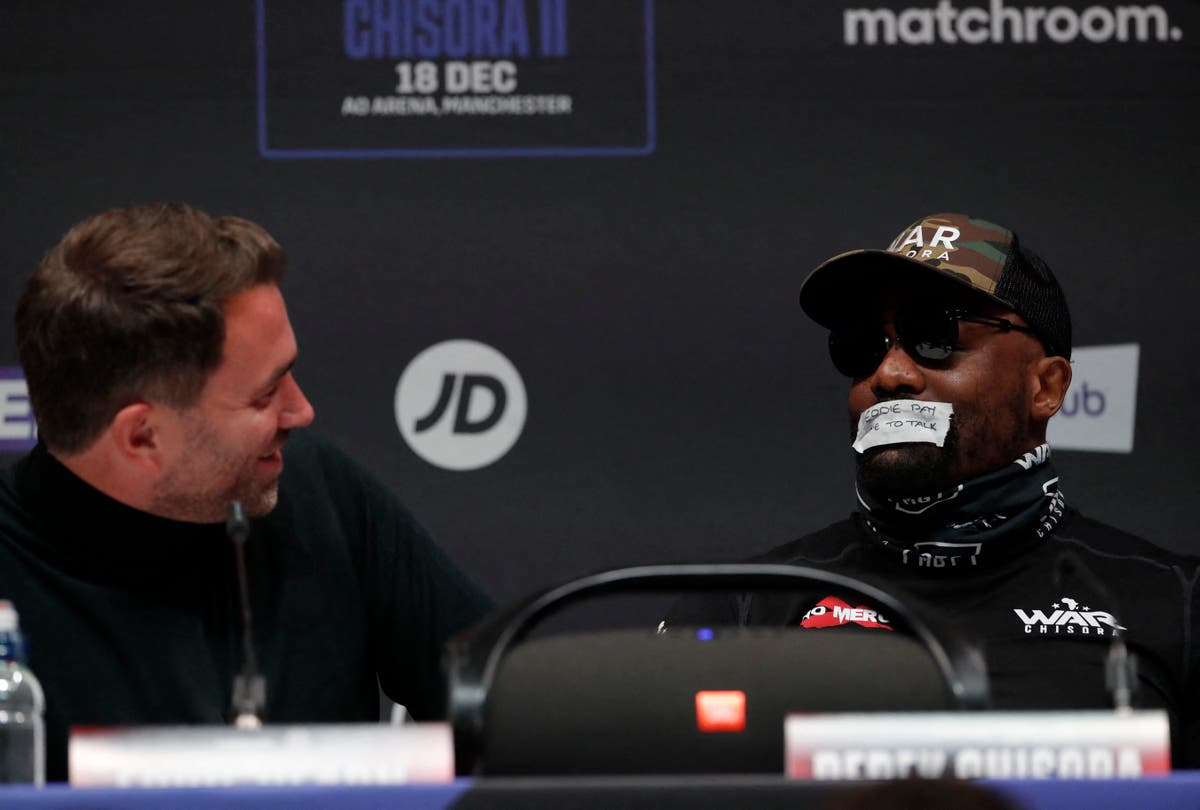 Derek Chisora tapes mouth and opts to play music in bizarre press conference