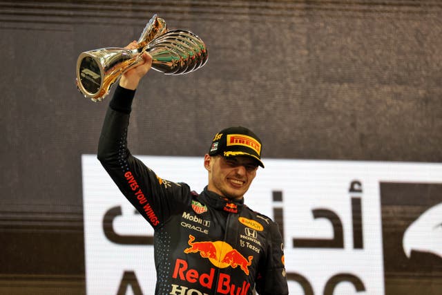 <p>Max Verstappen’s world championship win will stand after Mercedes withdrew an appeal against the result of the Abu Dhabi Grand Prix (PA Wire)</p>
