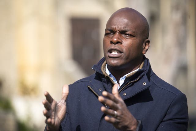 <p>Shaun Bailey was pictured at the party (Victoria Jones/PA)</p>