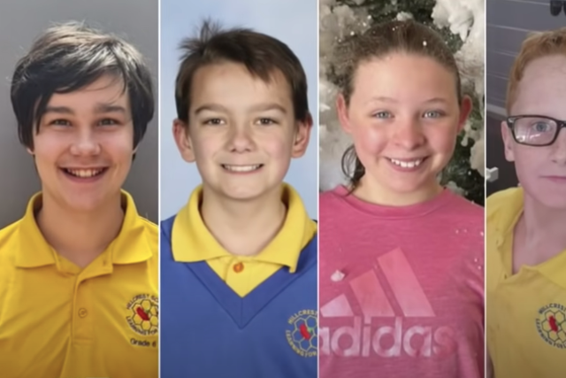 <p>Police identified the five children killed in a freak bouncy castle accident at a school in northern Tasmania, Australia. Screengrab</p>