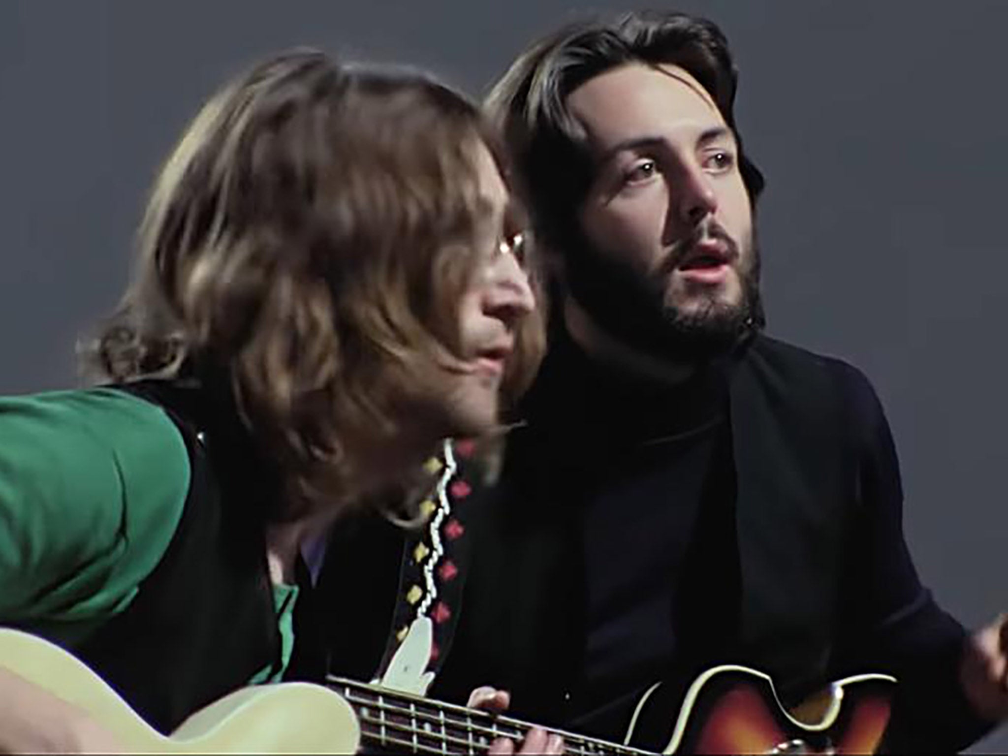 John Lennon and Paul McCartney in ‘The Beatles: Get Back’