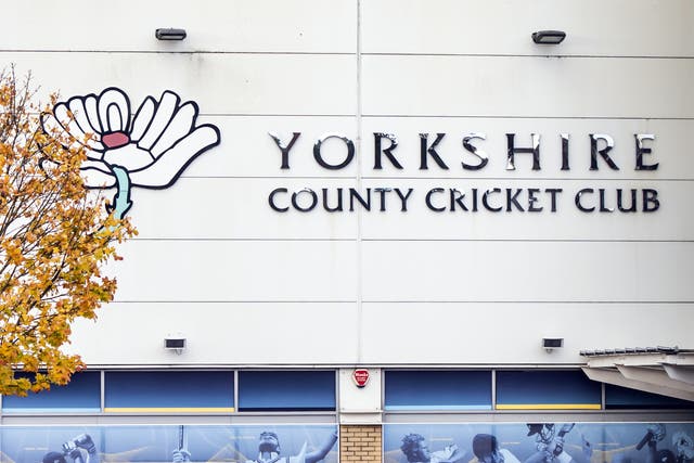 A sign outside Yorkshire County Cricket Club (Danny Lawson/PA)