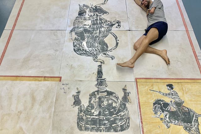 Mohammad Barrangi, who was born without the use of his left arm, will have his artwork exhibited in Edinburgh Printmakers in January (Mohammad Barrangi/PA)