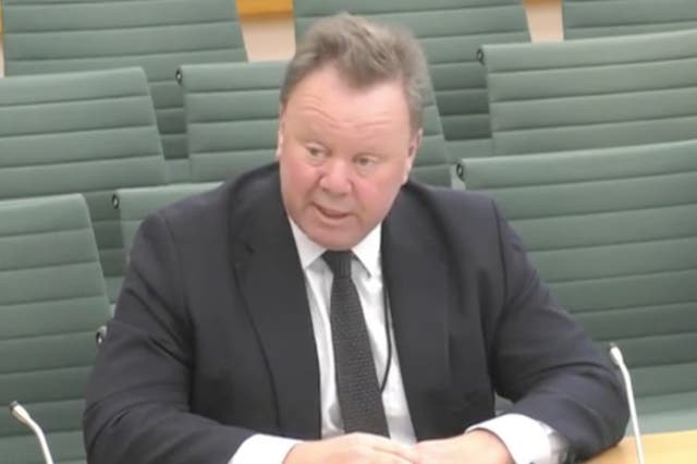<p>Martin Thomas at a pre-appointment hearing last week for the position of Charity Commission chair</p>