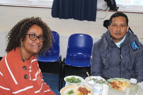 Mylene Augustin and Frankie Bontemps at the community centre in Crawley