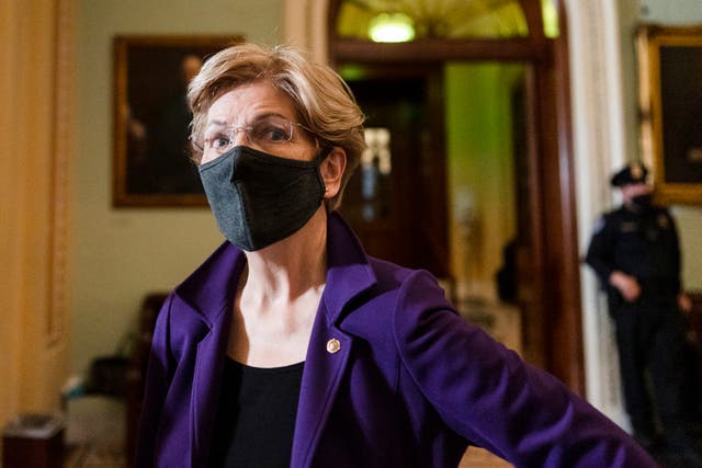 <p>Elizabeth Warren at the Capitol </p>